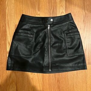 Free people leather skirt